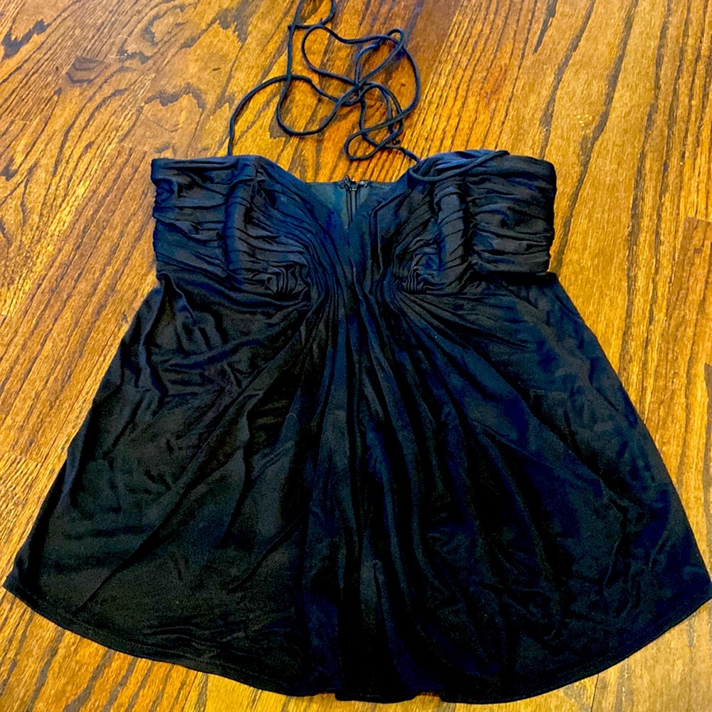 Foley and corina black silk tank